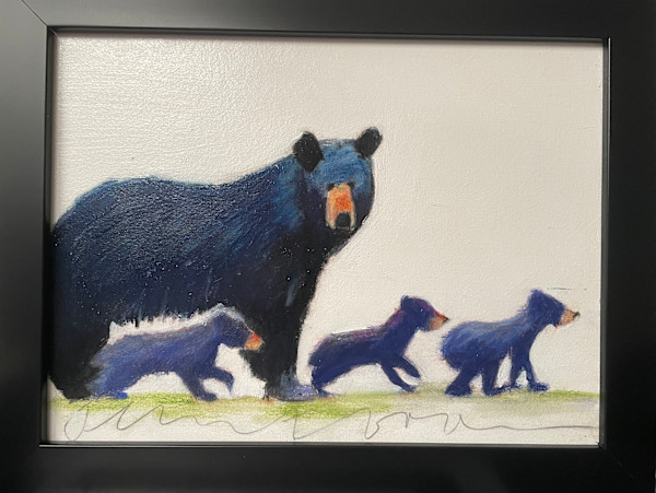 Black Bear Family by Jeanne Goodman
