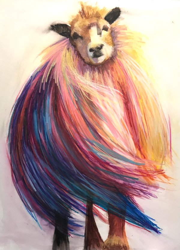 Windy Sheep by Jeanne Goodman