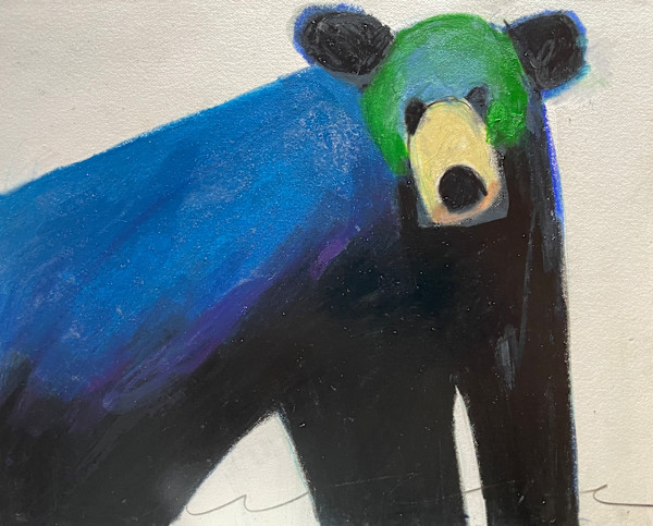 Big blue bear by Jeanne Goodman