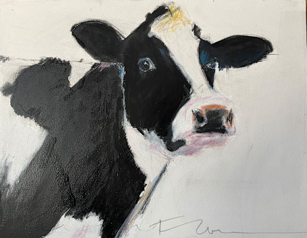 Big cow looking out by Jeanne Goodman