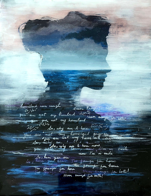 A- The Water Girl | Mixed Media Resin Artwork by MARYAM MOHI