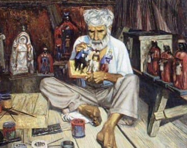 Homenaje a Don Zoilo Cajiga by Rafael Tufiño, Image 1.