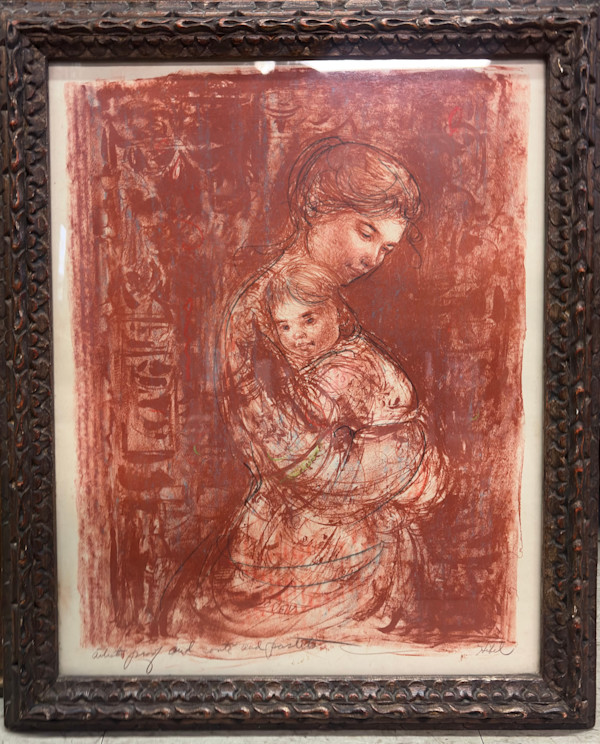 Mother and Child by Edna Hibel, Image 1.