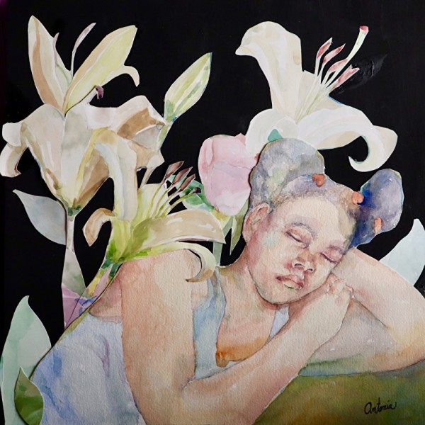 Dreaming of Beauty - Hand Embellished Print by Antonia Ruppert, Image 1.