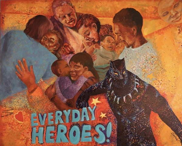 Everyday Heroes - Hand Embellished Print by Antonia Ruppert