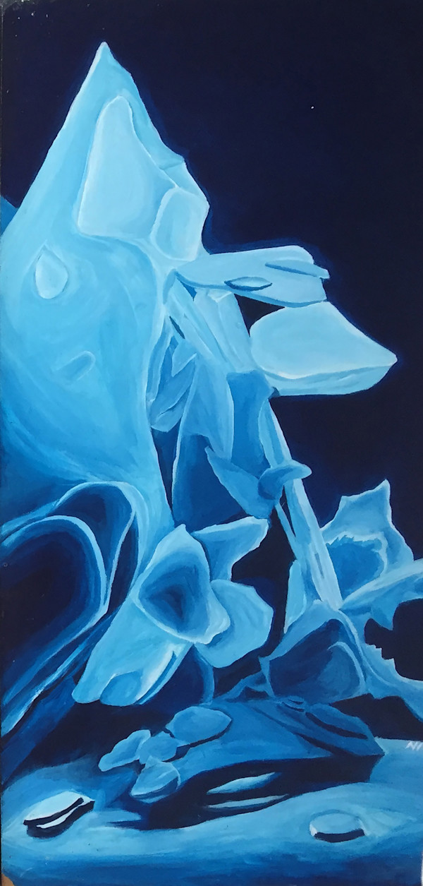 "Blue Door" Triptych Panel by Nick Aquilino, Image 2.