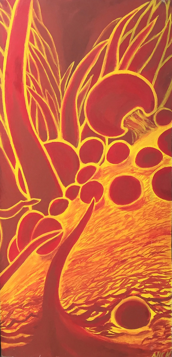 "Red Door" (Triptych Panel) by Nick Aquilino, Image 2.