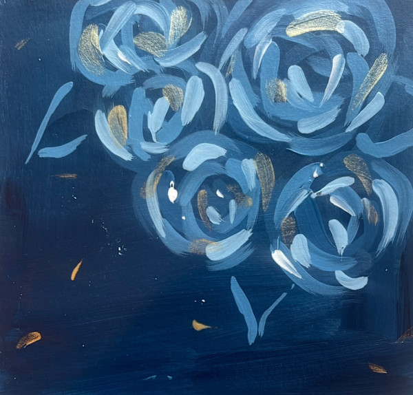 Navy Flowers by Meredith Sevin