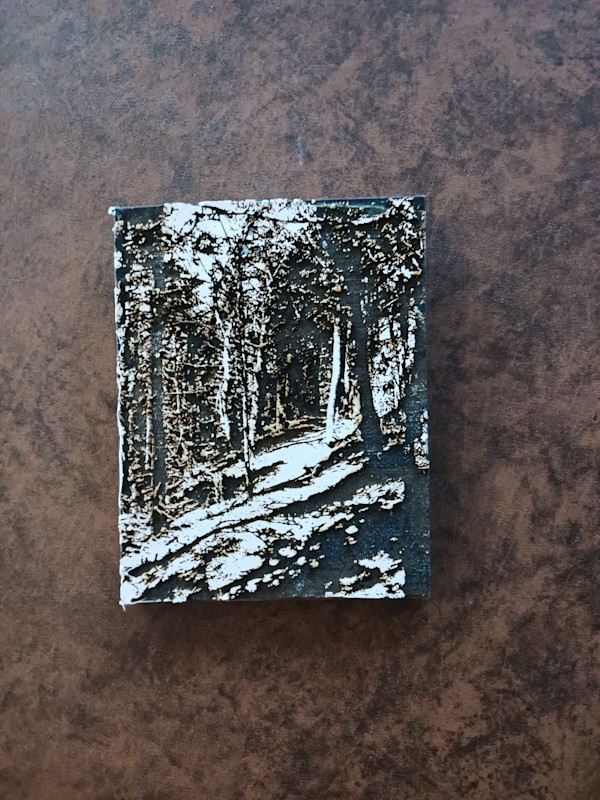 Matboard Engravings Mounted on Wood - Into the Woods by dennis gordon