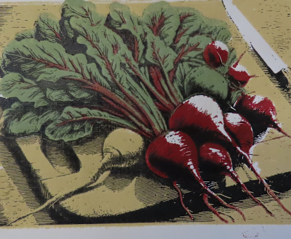 Beets - Four Plate Wood Block Print by dennis gordon