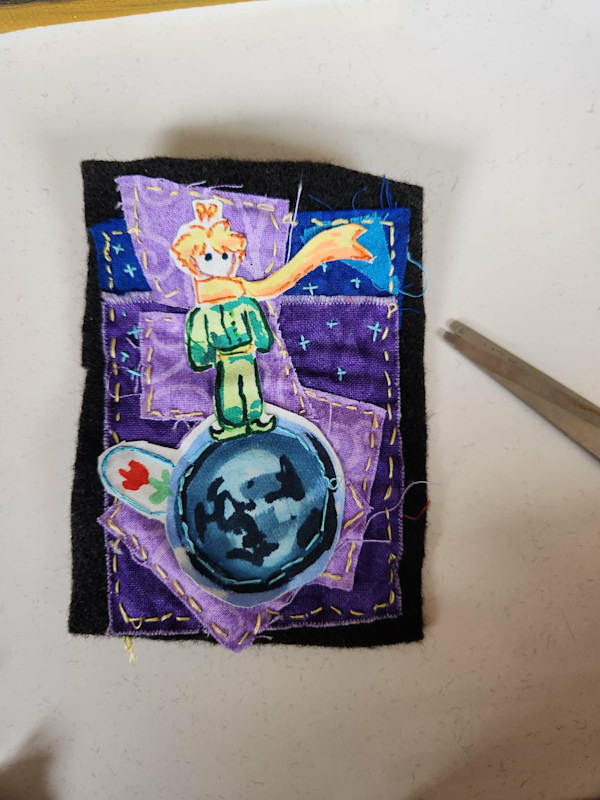 Little Prince Hand Sewn Patch by Kainan Mun Dye, Image 1.