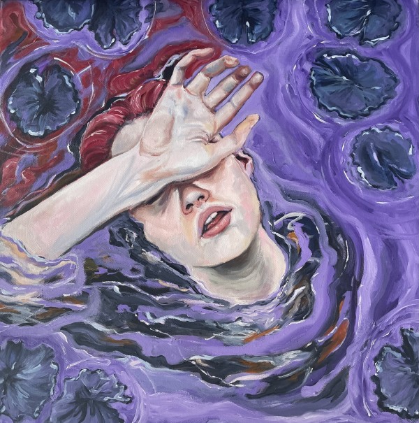 Melancholy in a Purple Pond -$85 by Jeanne May, Image 1.