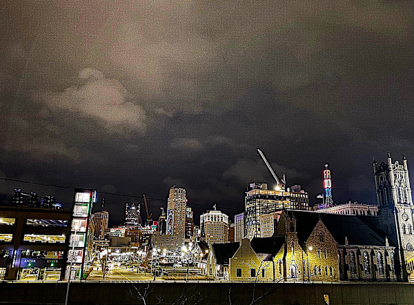 Storm Brewing over Detroit by Cheryl Ann Boc-Chidester