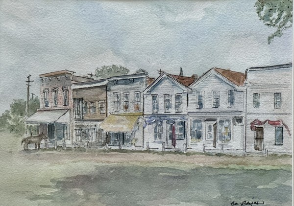 Dexter's Old Wooden Row (c. 1900) by Cheryl Ann Boc-Chidester