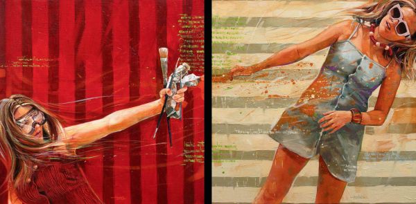 Diptych - "Action and reaction" by Yunior Hurtado Torres