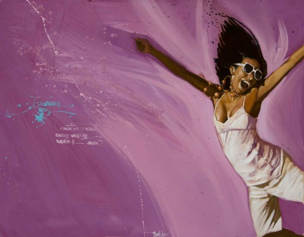 Serie "Bailando en colores - violeta" by Yunior Hurtado Torres