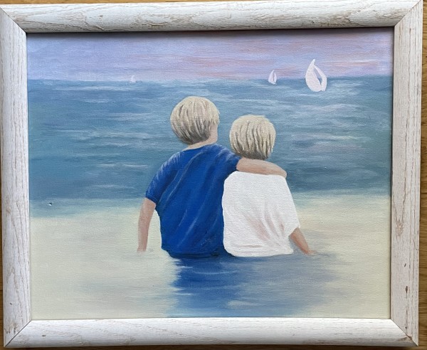 Brothers at the Beach by Elizabeth Flatt