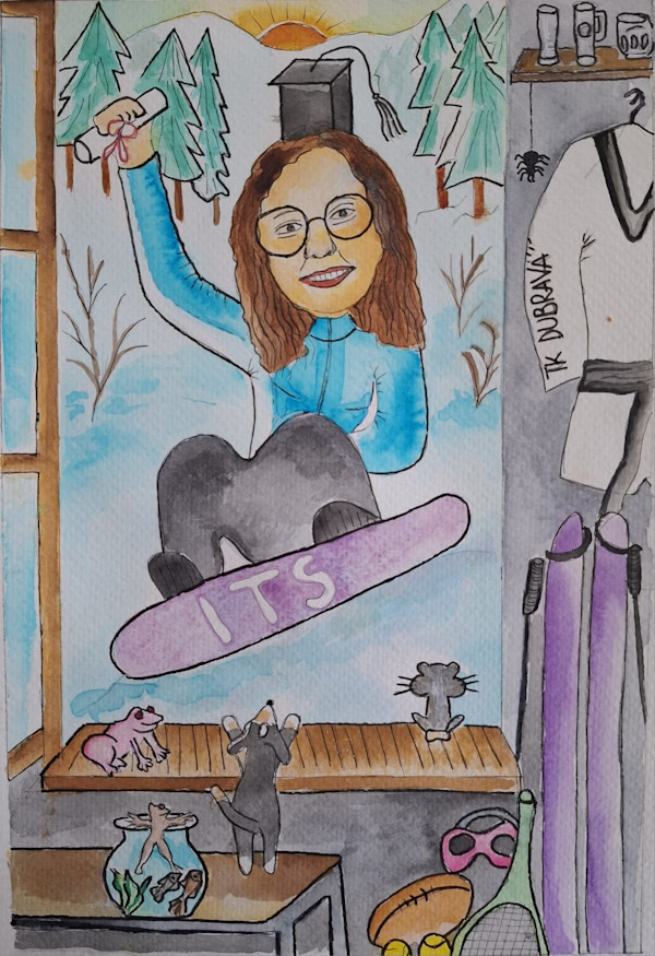 Karikatura Inženjerka prometa by Tomislava Mihalj, Image 1.