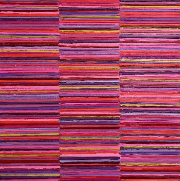 Red Purple Stripes by Janet Hamilton