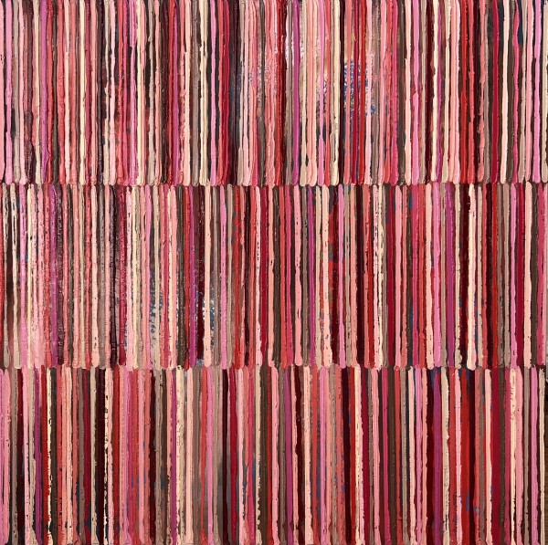 Pink/Red Triple Stripes by Janet Hamilton