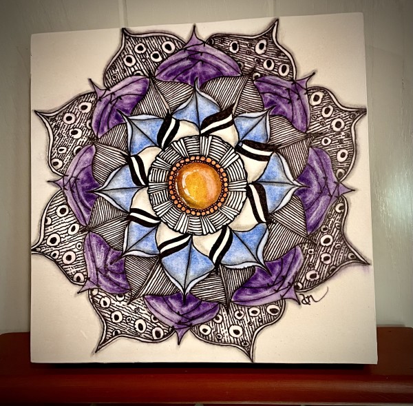 Blue and Purple Mandala by Donna Norton