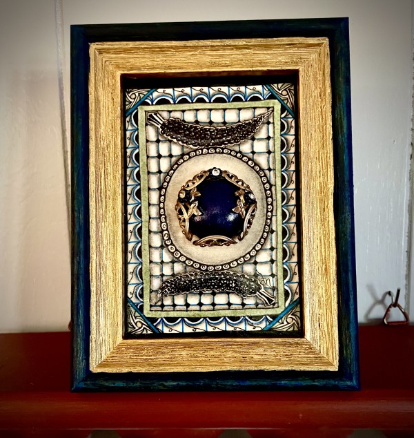 Retro Lapis Encased   Series Entangled Jewelry #1 by Donna Norton