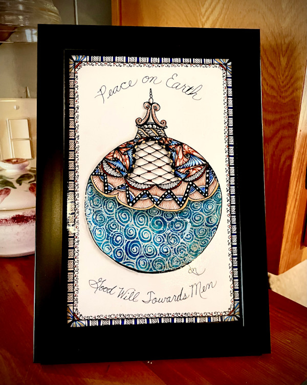 Peace on Earth Christmas Ornament by Donna Norton