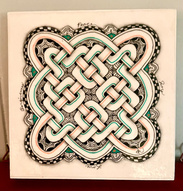 Peace, Love, Joy, and Forgiveness Celtic Knots by Donna Norton