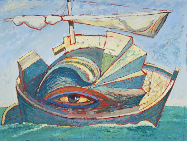 Untitled, Acrylic, 2003 (Boat Eye Pastel #1) by Peter Jooren, Image 1.