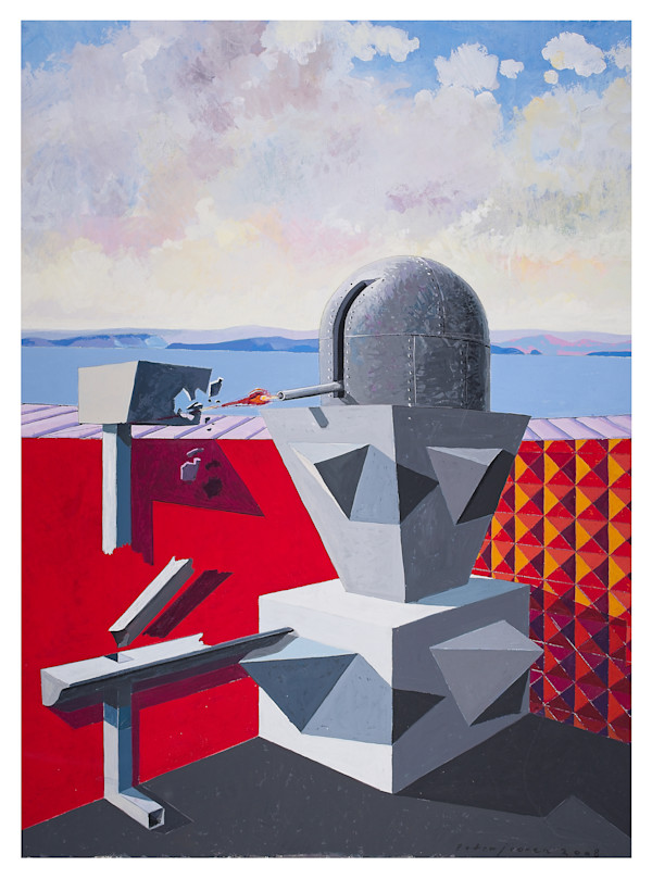 Untitled, Acrylic, 2008 (Surreal Cannon) by Peter Jooren