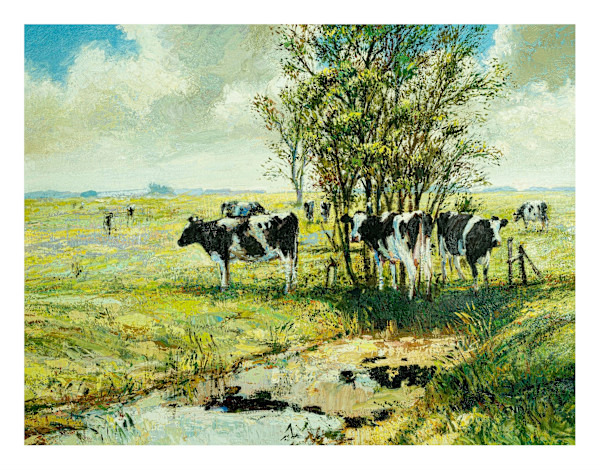 Untitled, Oil on Canvas, 2016 (Last Cows) by Peter Jooren