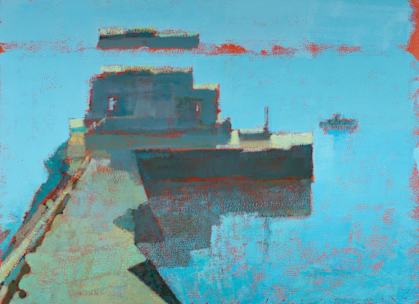 Untitled, Acrylic, 1991(Blue Dock) by Peter Jooren, Image 1.
