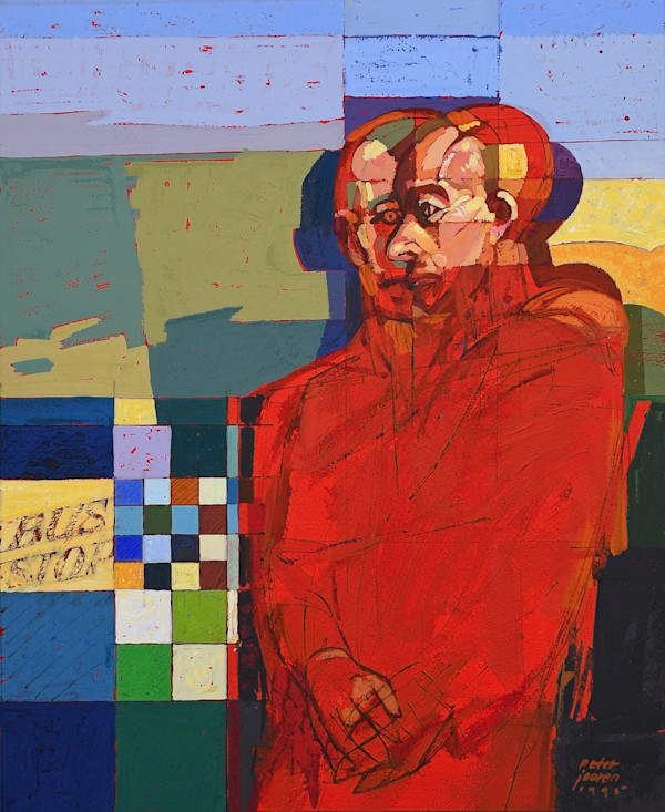 Bus Stop, Gouache, 1995 by Peter Jooren