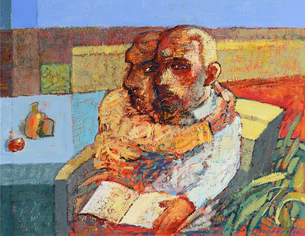 Vincent & Theo, Gouache, 1992 by Peter Jooren