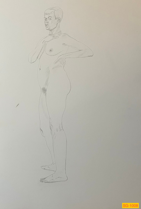 Untitled (female nude figure drawing) by Spence Guerin
