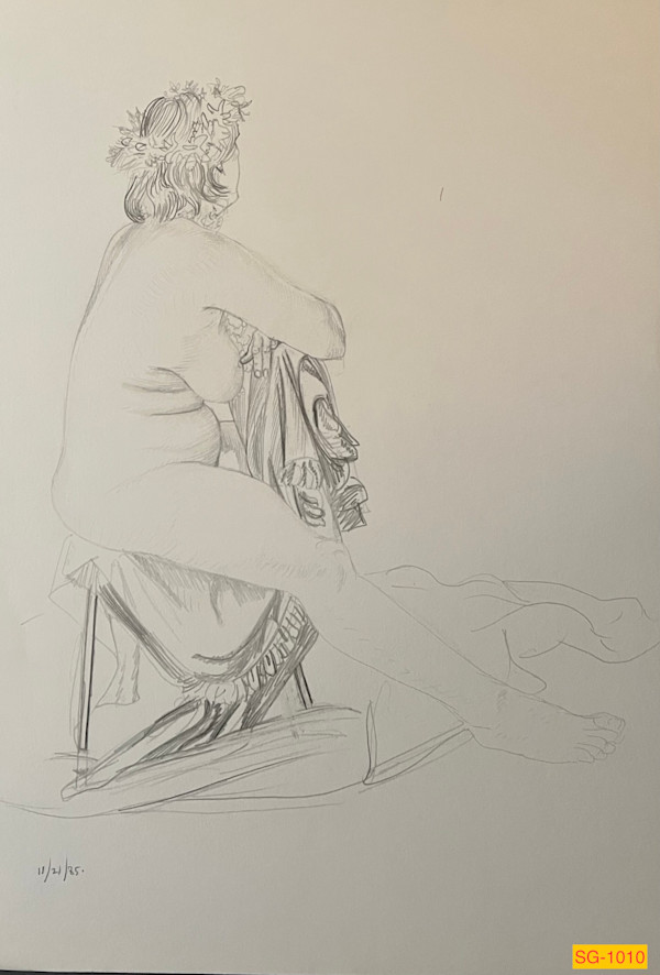 Untitled (female nude figure drawing) by Spence Guerin