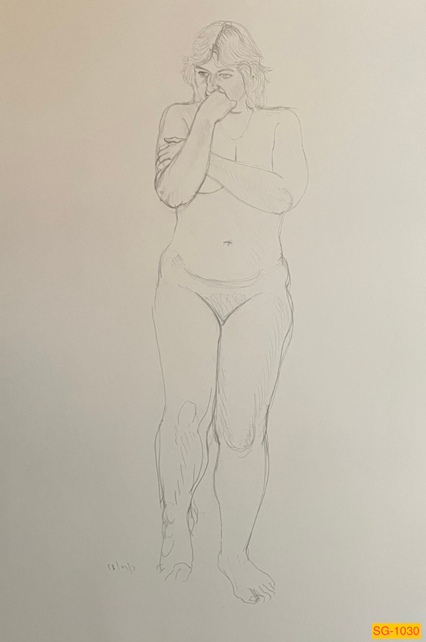 Untitled (female nude figure drawing) by Spence Guerin