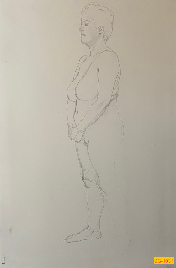 Untitled (female nude figure drawing) by Spence Guerin