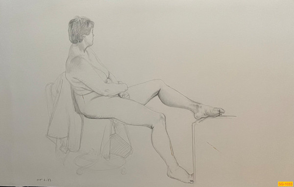 Untitled (female nude figure drawing) by Spence Guerin
