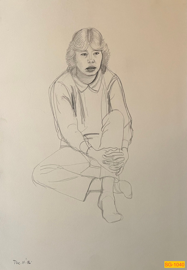 Untitled (female figure drawing) by Spence Guerin