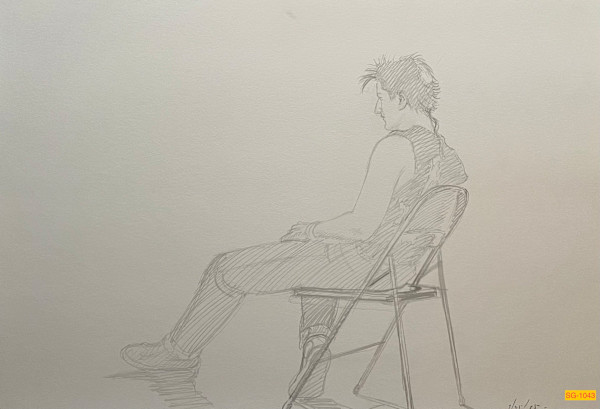 Untitled (male figure drawing) by Spence Guerin