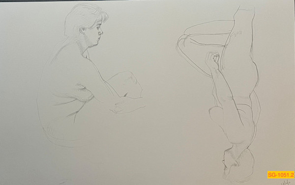 Untitled (female nude figure drawing) by Spence Guerin