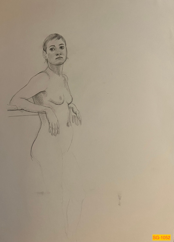 Untitled (female nude figure drawing) by Spence Guerin