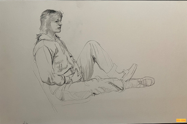 Untitled (female figure drawing) by Spence Guerin