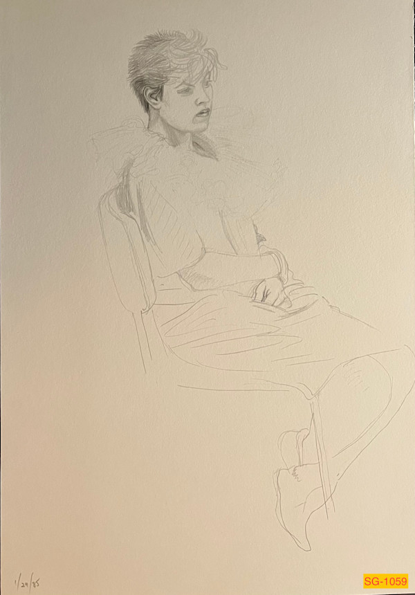 Untitled (Shell, female figure drawing) by Spence Guerin