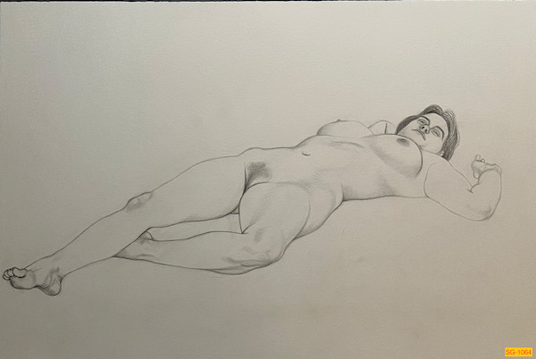 Untitled (Female nude figure drawing) by Spence Guerin