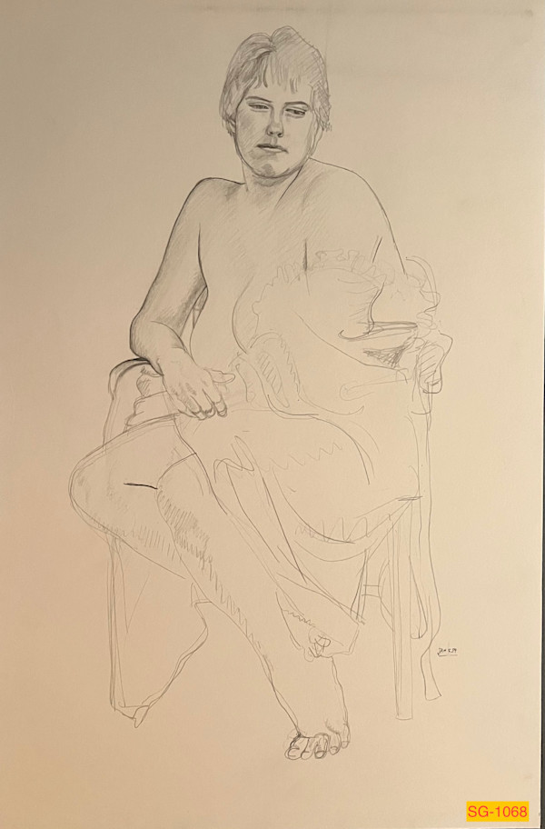 Untitled (female nude figure drawing) by Spence Guerin