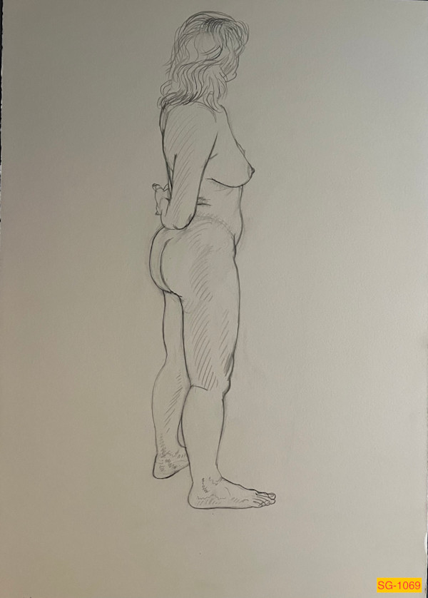 Untitled (female nude figure drawing) by Spence Guerin