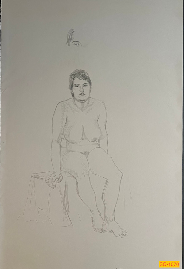 Untitled (female nude figure drawing) by Spence Guerin