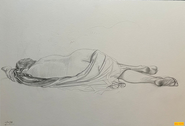 Untitled (female nude figure drawing) by Spence Guerin